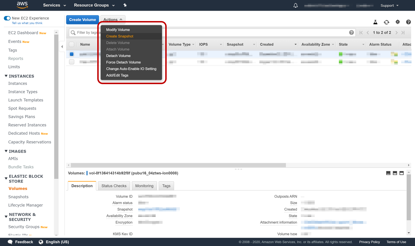 Creating a Snapshot Backup of the Storage